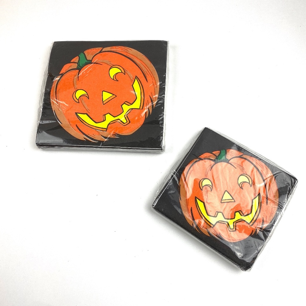 Halloween Paper Vintage Jack O Lantern Pumpkins Party Luncheon & Cocktail  NOS